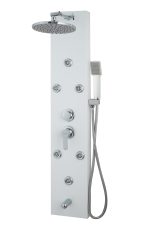 Panou de dus cu hidromasaj, TRENDY’S cu 4 functii white satin, 2617, trendysanitary.ro