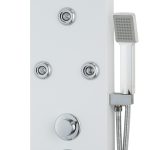 Panou de dus cu hidromasaj, TRENDY’S cu 4 functii white satin, 1752, trendysanitary.ro