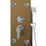Panou de dus cu hidromasaj, TRENDY’S cu 4 functii,gold satin, 6761, trendysanitary.ro