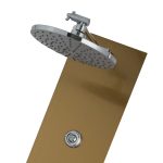 Panou de dus cu hidromasaj, TRENDY’S cu 4 functii,gold satin, 8756, trendysanitary.ro