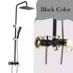 Panou dus, TRENDY’S, trei functii, negru/auriu, 6961, trendysanitary.ro