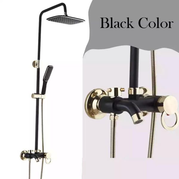 Panou dus, TRENDY’S, trei functii, negru/auriu, 177, trendysanitary.ro