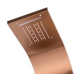Panou dus TRENDY’S, cu hidromasaj inox 5 functii Digital Thermo,cupru satin, cu led, 9651, trendysanitary.ro