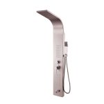 Panou dus hidromasaj inox 4 functii TRENDY’S gri satin, 463, trendysanitary.ro