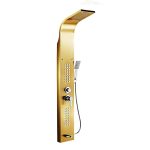 Panou dus hidromasaj inox 4 functii gold satin TRENDY’S, 1717, trendysanitary.ro