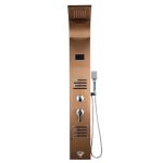 Panou dus hidromasaj inox 5 functii,Digital-Cupru Satin TRENDY’S, 1339, trendysanitary.ro
