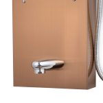 Panou dus hidromasaj inox 5 functii,Digital-Cupru Satin TRENDY’S, 9515, trendysanitary.ro