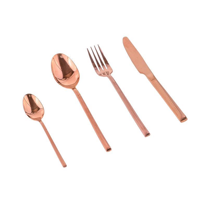 Set 16 tacamuri din inox, rose, 4051, trendysanitary.ro