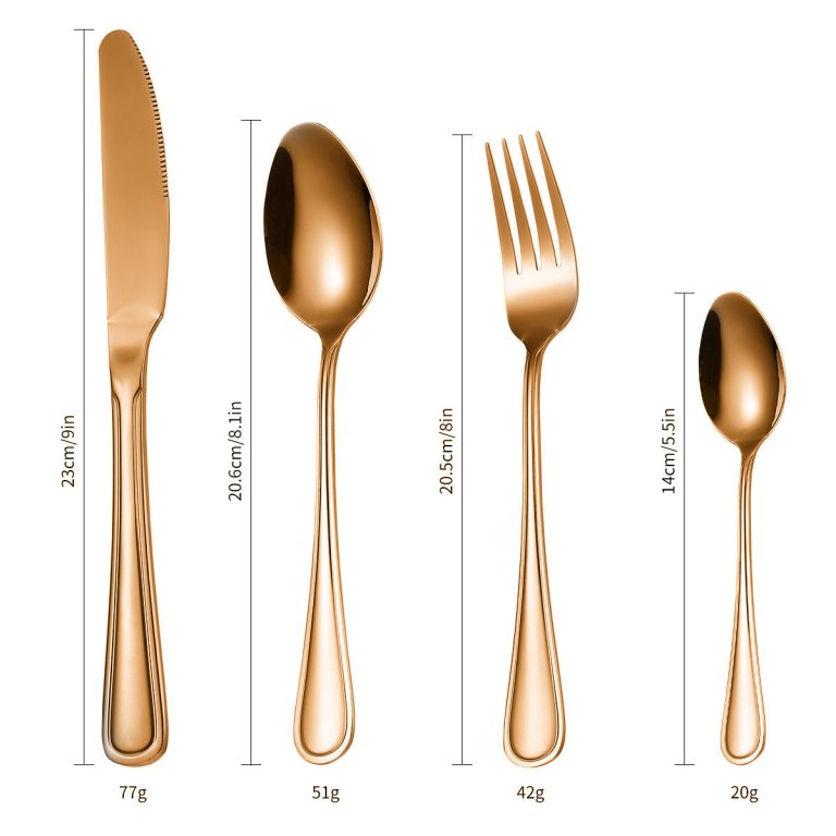 Set 24 tacamuri,stainless stell,pentru 6 persoane,rose, 2549, trendysanitary.ro