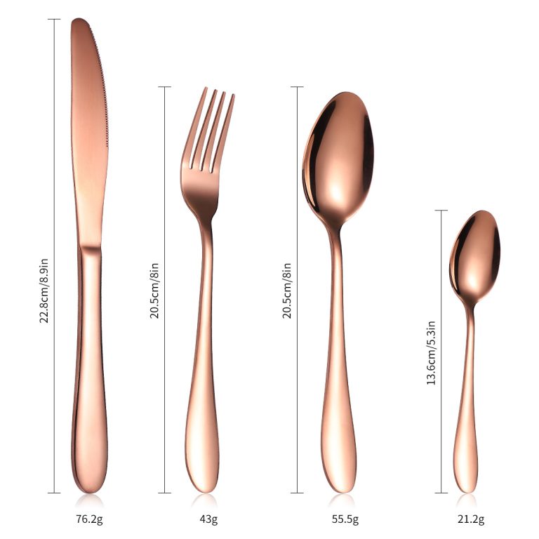 Set 4 tacamuri din inox,rose, 1106, trendysanitary.ro