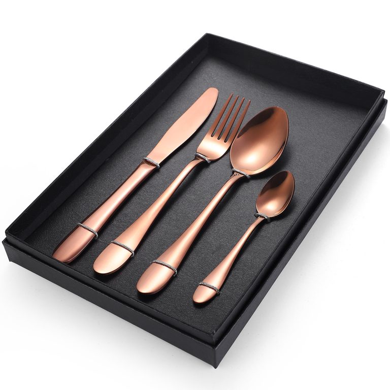 Set 4 tacamuri din inox,rose, 6332, trendysanitary.ro