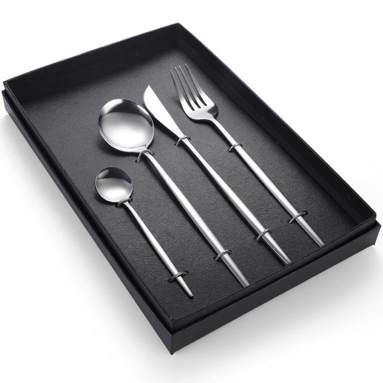 Set 4 tacamuri din inox, cromat, 1990, trendysanitary.ro