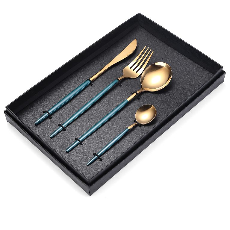 Set 4 tacamuri din inox,gri-auriu,, 9962, trendysanitary.ro