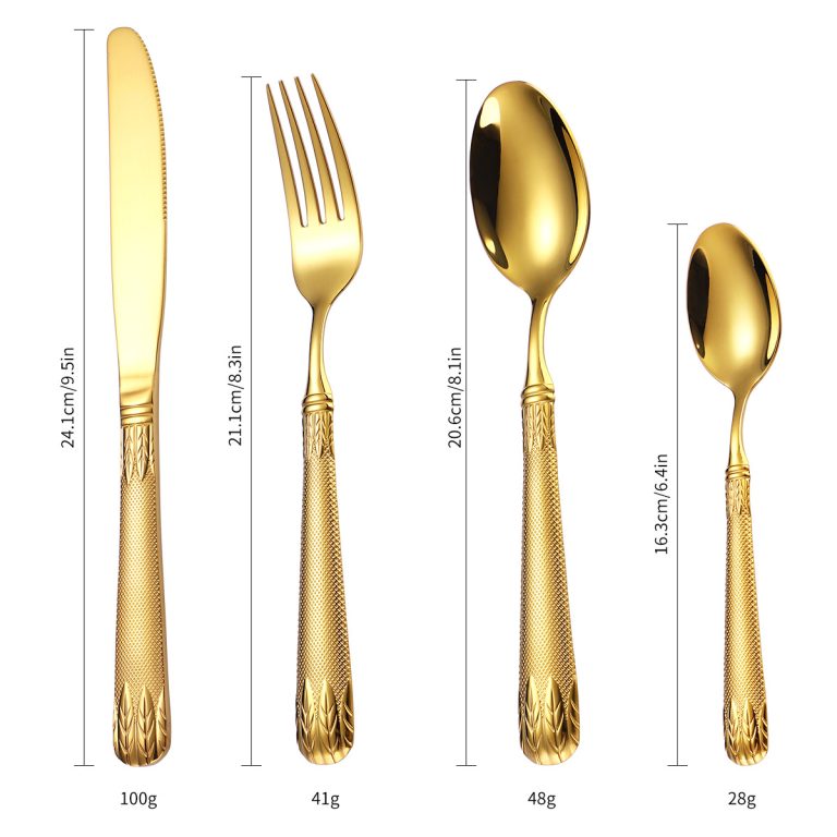 Set 4 tacamuri din inox,pentru calatorit si birou,  gold, 8717, trendysanitary.ro