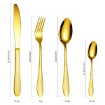 Set 4 tacamuri,stainless stel, gold, 1847, trendysanitary.ro