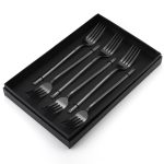 Set 6 furculite, stainless stel, black, 6164, trendysanitary.ro