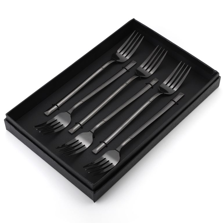 Set 6 furculite, stainless stel, black, 3619, trendysanitary.ro