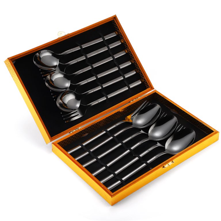 Set 6 linguri+6 furculite, black, 3523, trendysanitary.ro