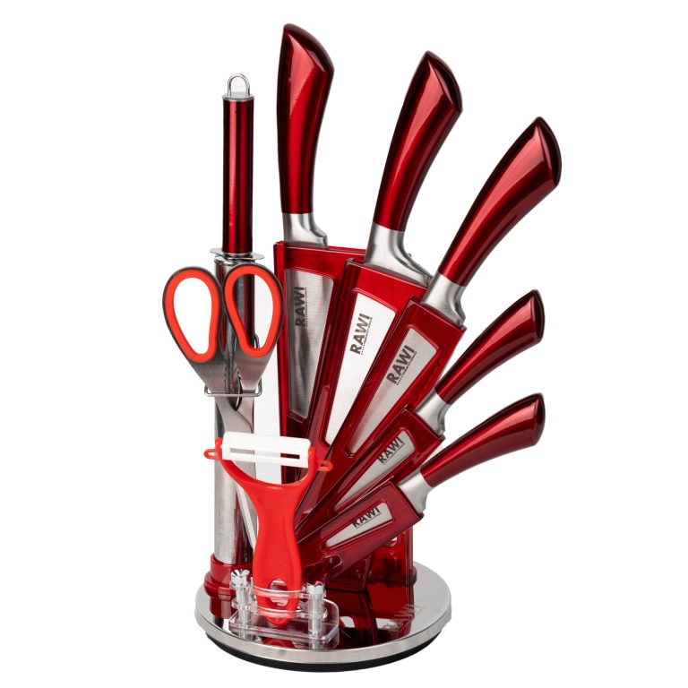 Set 8 cutite cu suport RAWI-0801R, 5899, trendysanitary.ro