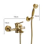 Set baterie cada , montare pe perete+ baterie lavoar, montare pe blat bronz antichizat, 4249, trendysanitary.ro