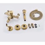 Set baterie cada , montare pe perete+ baterie lavoar, montare pe blat bronz antichizat, 6450, trendysanitary.ro