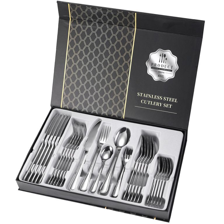 Set tacamuri 6 persoane,30piese, din inox, crom, 2049, trendysanitary.ro