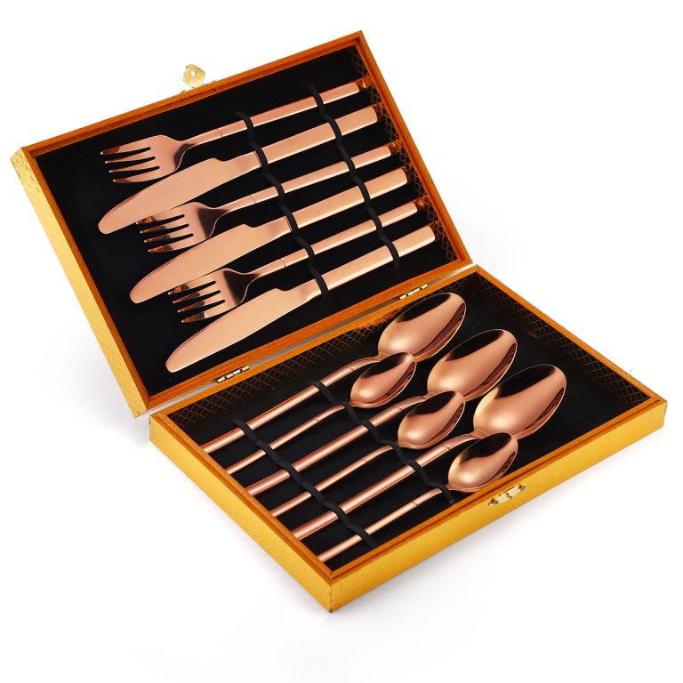 Set tacamuri din inox 12 piese, rose, 835, trendysanitary.ro