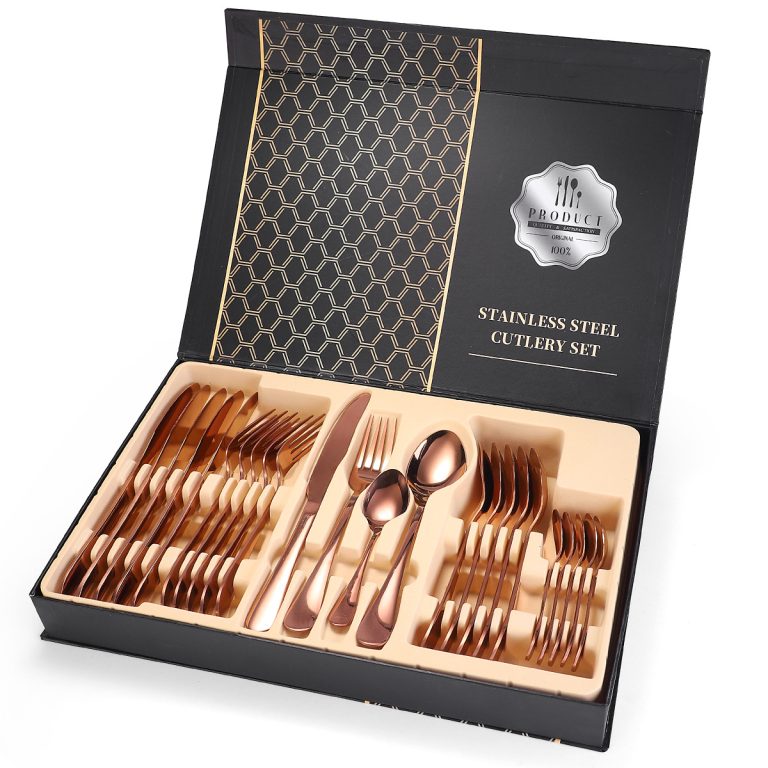 Set tacamuri din inox 24 piese, luxury edition, rose, 7886, trendysanitary.ro
