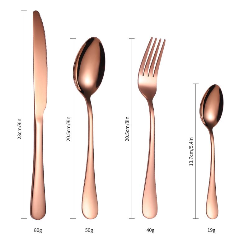 Set tacamuri din inox 24 piese, cu suport, rose, 9307, trendysanitary.ro