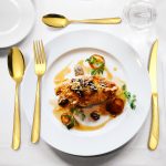 Set tacamuri din inox 24 piese, pentru 6 persoane,luxury edition, gold, 9348, trendysanitary.ro