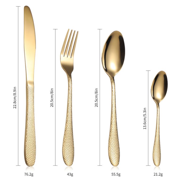 Set tacamuri din inox 24 piese,  gold, 473, trendysanitary.ro