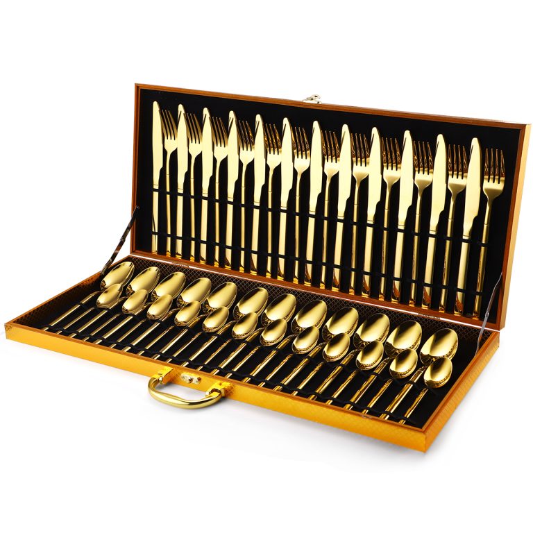 Set tacamuri din inox 48 piese, luxury edition, gold, 8987, trendysanitary.ro