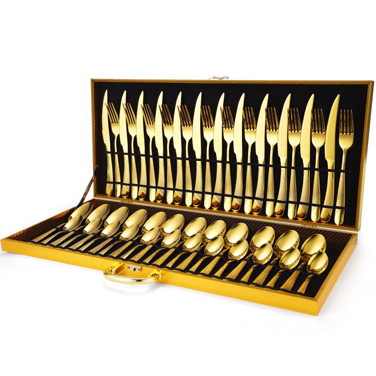 Set tacamuri din inox 48 piese, luxury edition, gold, 7141, trendysanitary.ro