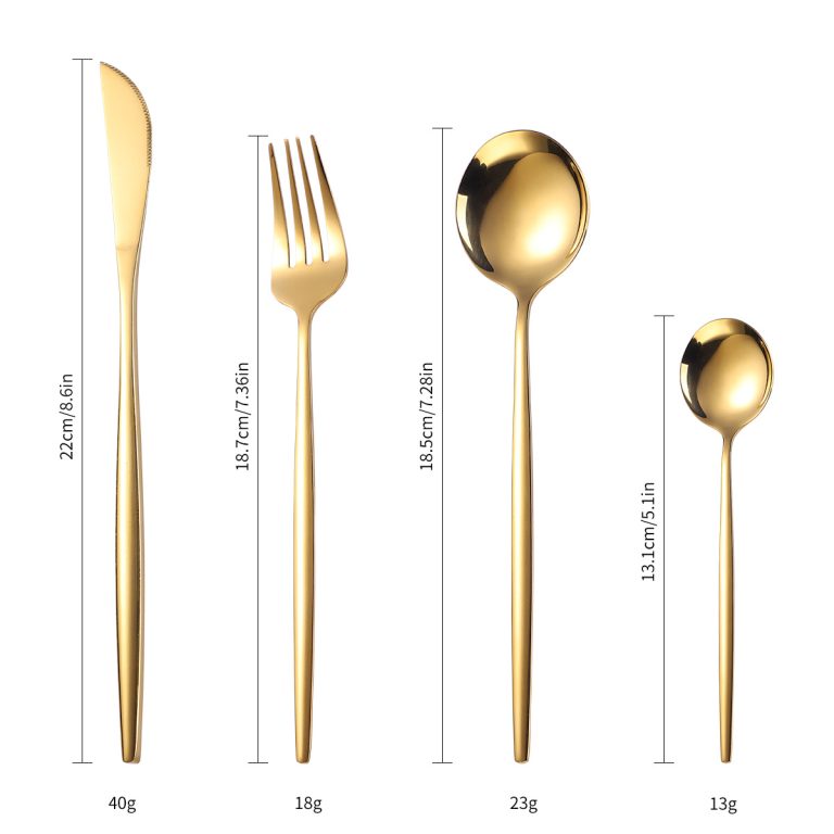 Set tacamuri,pentru 6 persoane,24 piese cu suport,auriu, 2567, trendysanitary.ro
