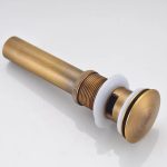 Ventil evacuare lavoar, cu prea plin bronz antichizat TRENDY S, 8766, trendysanitary.ro