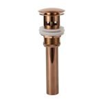 Ventil evacuare lavoar, cu prea plin rose, TRENDY S, 5794, trendysanitary.ro