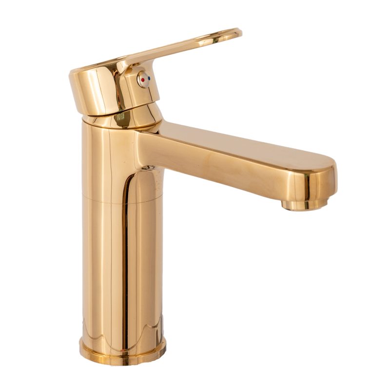 Baterii chiuveta baie, Batereie lavoar TRENDY’S, montare chiuveta baie, gold, trendysanitary.ro