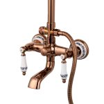 Coloana dus trei functii, rose Trendy s, cu broderie ceramica, 1284, trendysanitary.ro