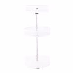Organizator bucatarie alb, rotund,cu trei nivele 58X26X6,5 CM, 4301, trendysanitary.ro