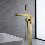 Baterie cada freestanding , design rectangular ,gold, 9955, trendysanitary.ro