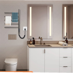 Port-prosop electric TRENDYS, 42 x 66 cm, digital, gri mat, cu 5 brațe reglabile, 8021, trendysanitary.ro