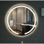 Oglindă pentru baie TRENDY’S, circulară, cu senzor touch și LED – 700 mm, 879, trendysanitary.ro