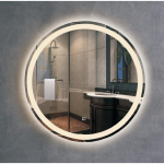 Oglindă pentru baie TRENDY’S, circulară, cu senzor touch și LED – 800 mm, 4027, trendysanitary.ro