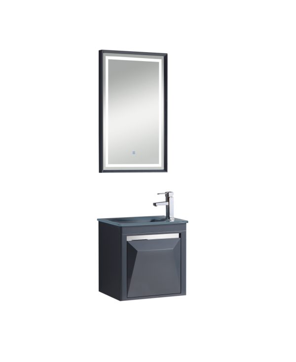 Set mobilier baie suspendat TRENDY’S, gri închis, 50X34X48 cm, 8354, trendysanitary.ro