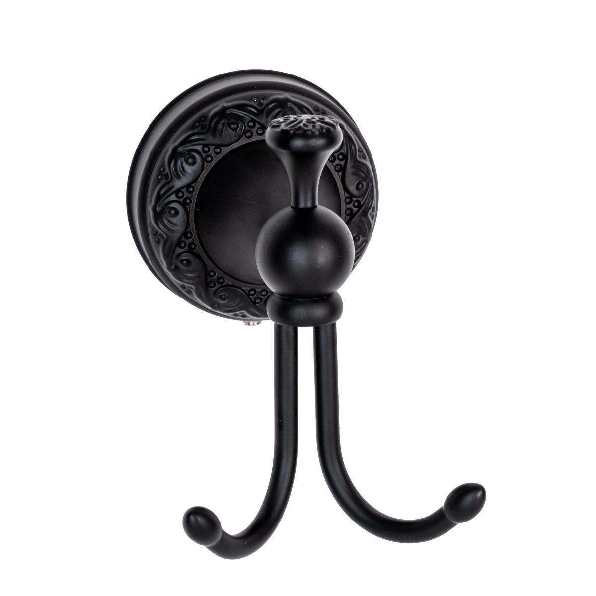 Set Accesorii Baie Premium din Alamă – Design Vintage Negru Mat & Ceramică Albă, 4008, trendysanitary.ro