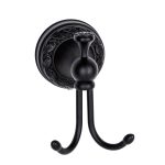 Set Accesorii Baie Premium din Alamă – Design Vintage Negru Mat & Ceramică Albă, 2729, trendysanitary.ro