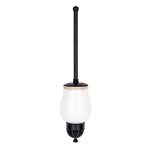 Set Accesorii Baie Premium din Alamă – Design Vintage Negru Mat & Ceramică Albă, 912, trendysanitary.ro