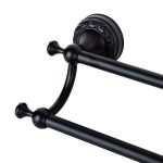 Set Accesorii Baie Premium din Alamă – Design Vintage Negru Mat & Ceramică Albă, 7191, trendysanitary.ro