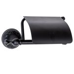 Set Accesorii Baie Premium din Alamă – Design Vintage Negru Mat & Ceramică Albă, 5362, trendysanitary.ro