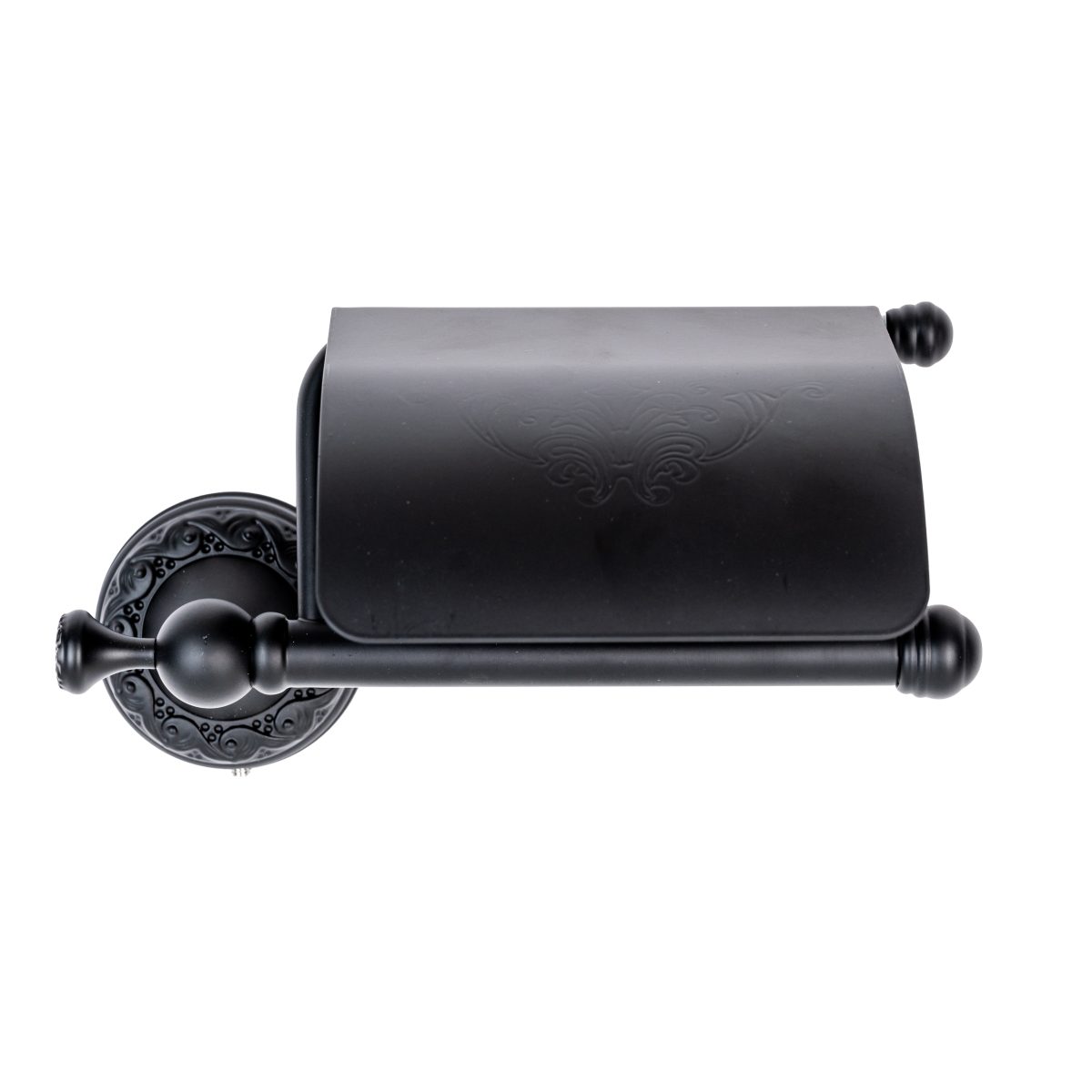Set Accesorii Baie Premium din Alamă – Design Vintage Negru Mat & Ceramică Albă, 8638, trendysanitary.ro